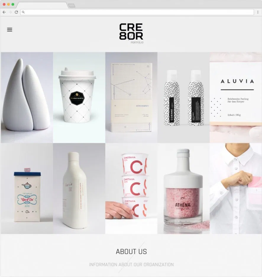 Cre8or Flat Clean Portfolio And WordPress Grid Theme