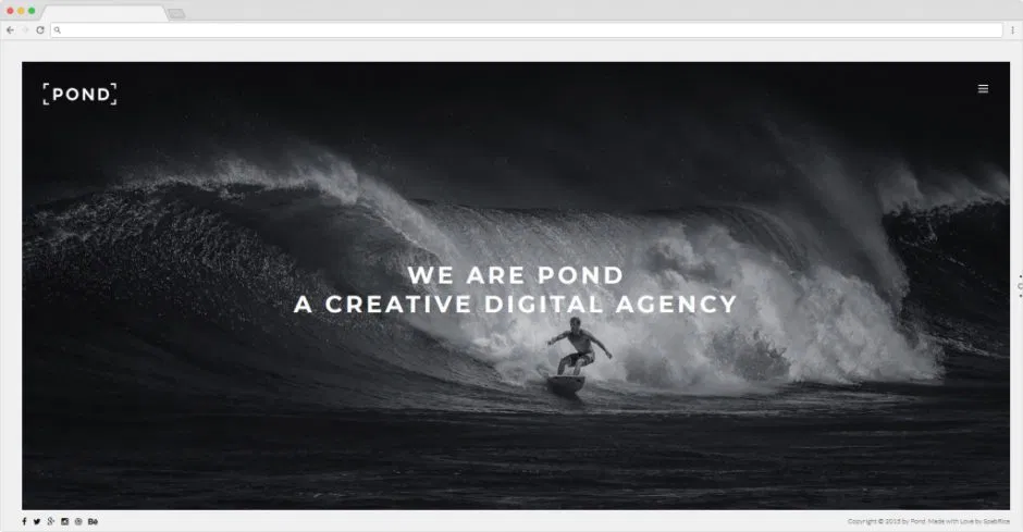 Pond Flat WordPress Minimal Digital Agency Theme