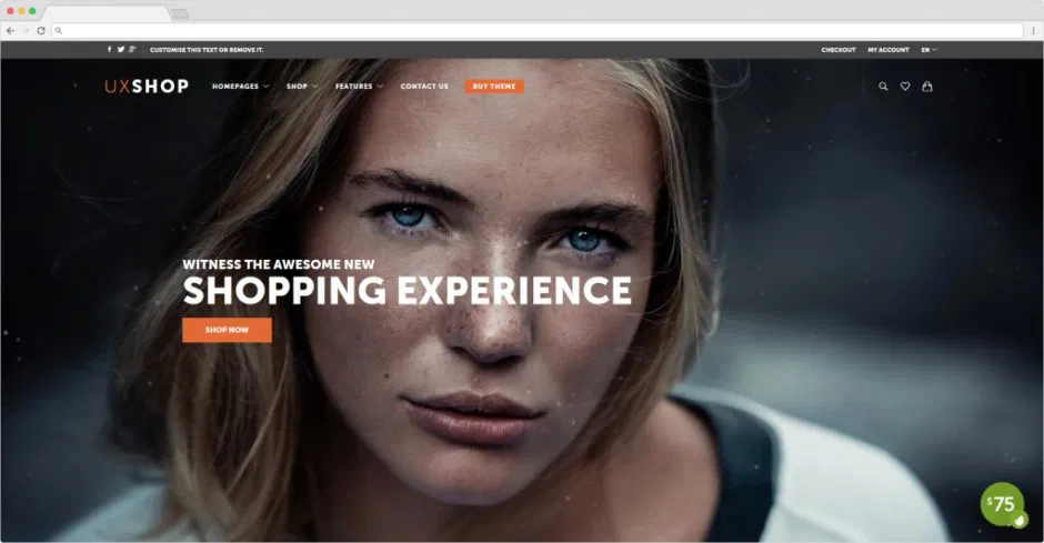 UX Shop Hot Flat WordPress Theme For ECommerce