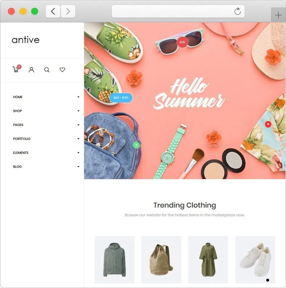 Antive WordPress Minimalist WooCommerce Theme