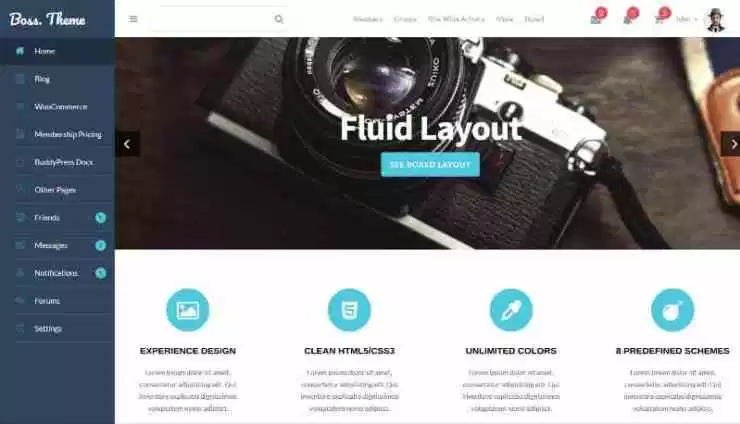 Boss WordPress BuddyPress theme by BuddyBoss Reviewd by Top Notch Themes