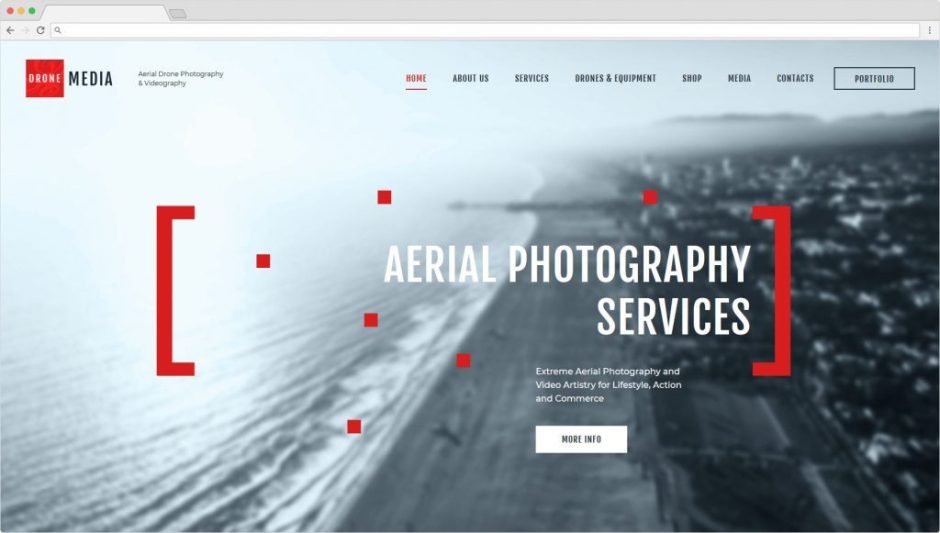 Drone Media WordPress Videography Theme