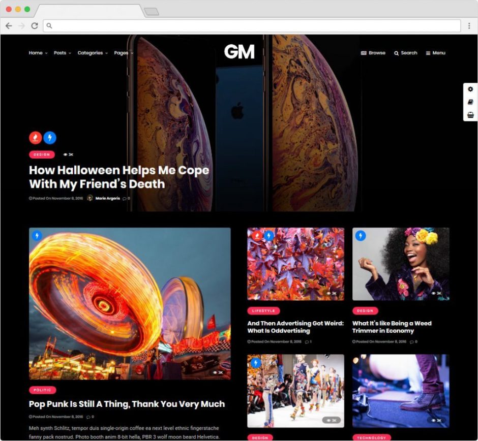 Grand Magazine WordPress Adsense Ready Video Theme