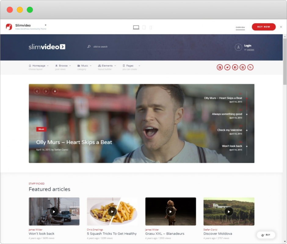 SlimVideo WordPress Theme