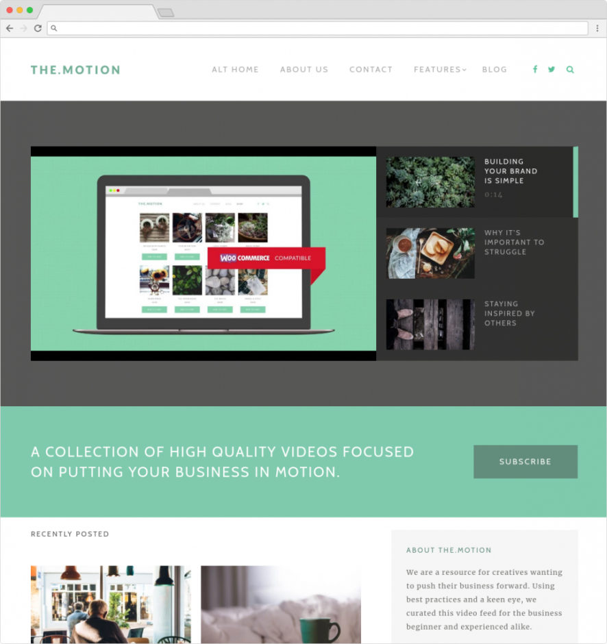 The Motion WordPress Business Promo Video Theme