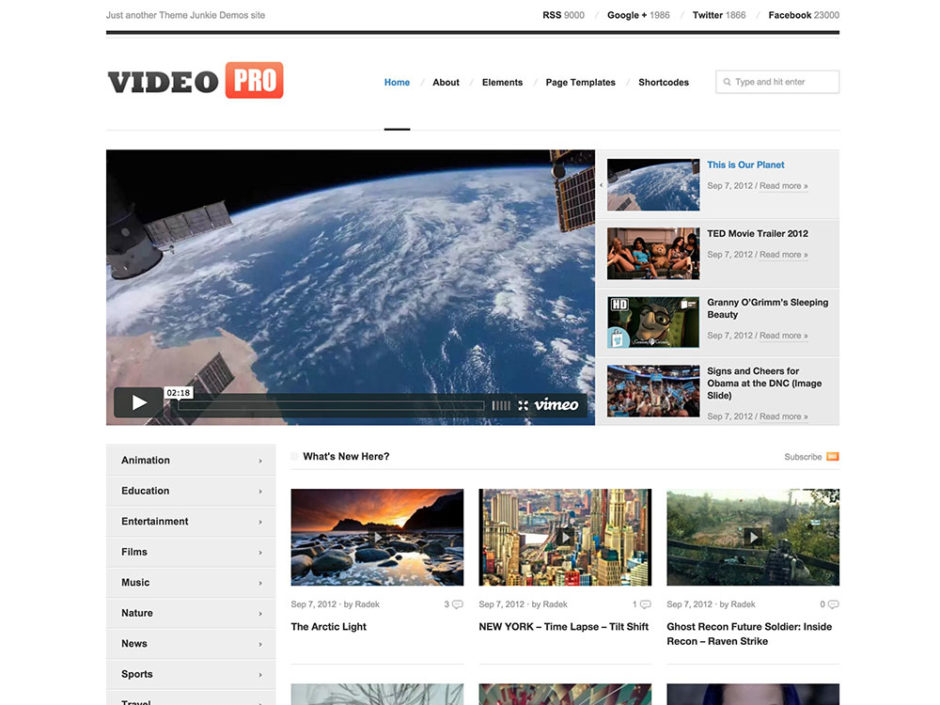 VideoPro Professional WordPress Video Theme